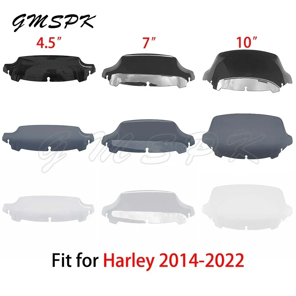 4.5 "7" 10 "motocykl fala owiewka szyby przedniej osłona szyby przedniej pasuje do Harley Touring Street Electra Glide Ultra FLHX 2014-2022