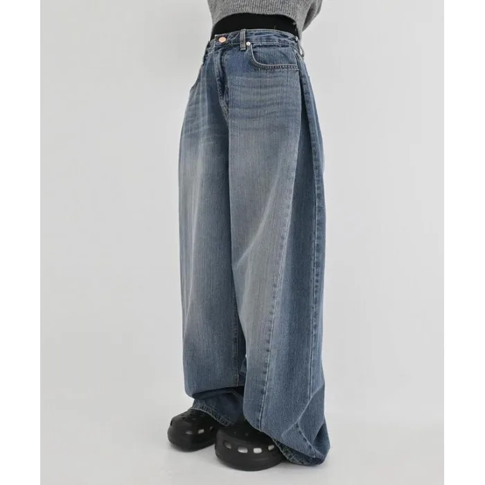 Casual Loose Fit Gerade Bein Hosen Herbst Winter Vintage Vielseitige Bodenlangen Hosen Koreanische Sle Regular Fit Jeans