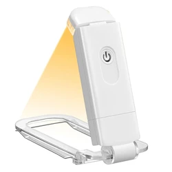 New USB Rechargeable Book Reading Light Brightness Adjustable LED Clip on Book Light Eye Care Book Lamp for Kids Read Light