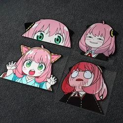 1PC Peeking Anya JDM Anime Car Stickers Waterproof Funny Auto Window Rear windshield Trunk Bumper Sunscreen Vinyl Decals