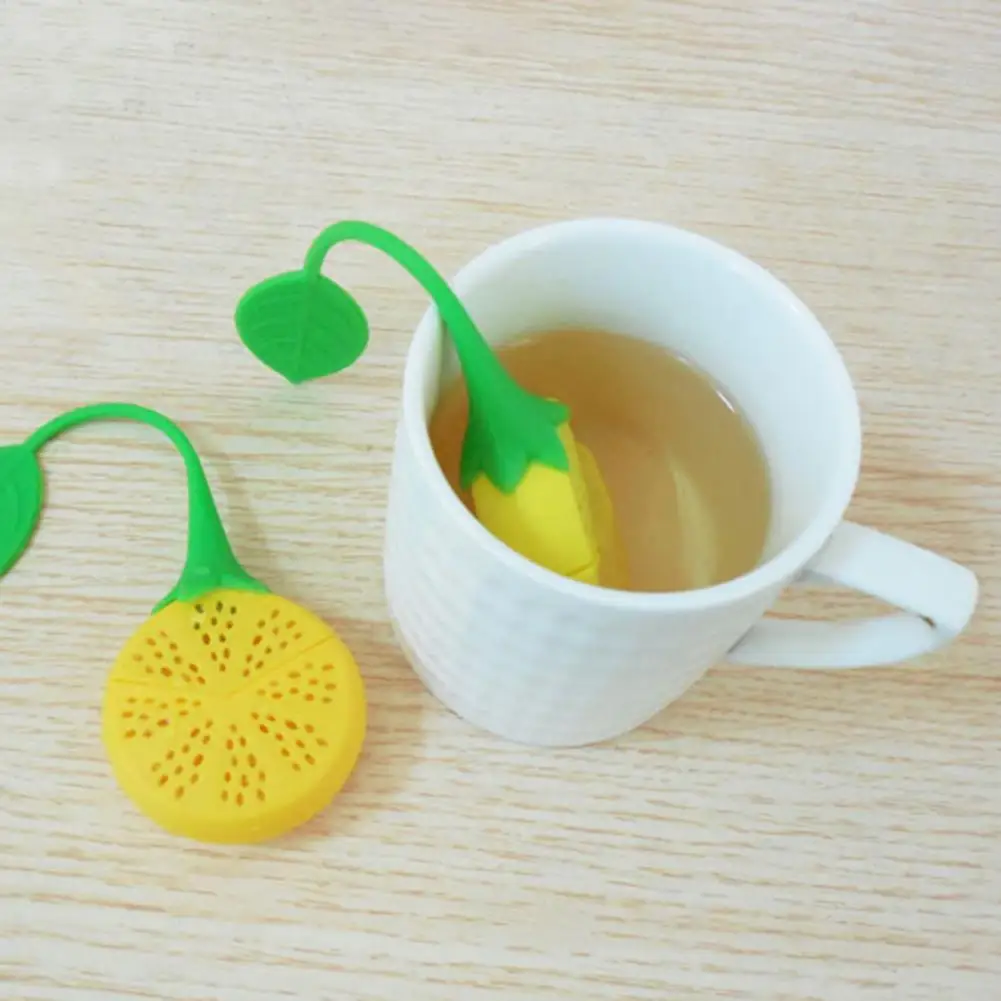 Creative Tea Strainer Lemon Shaped Silicone Teaware Tea Leaf Strainer Diffuser Teapot Tool Tea Filter Tea Infuser Tea Supplies