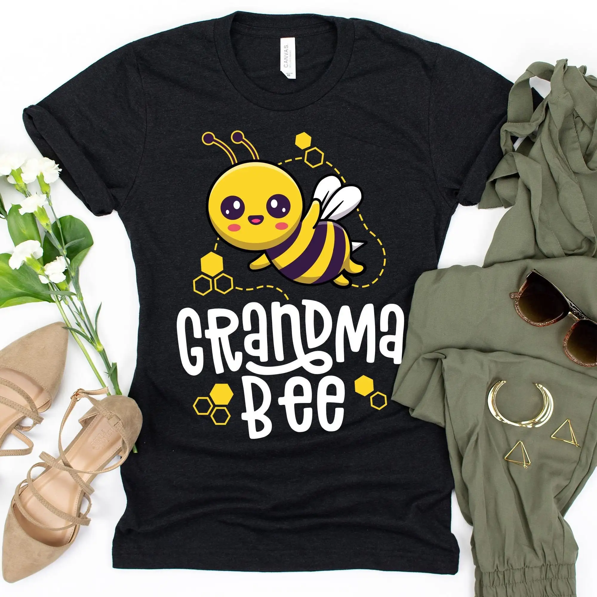 Grandma Bee T Shirt Honey Lover First Day Kawaii For Beekeeper