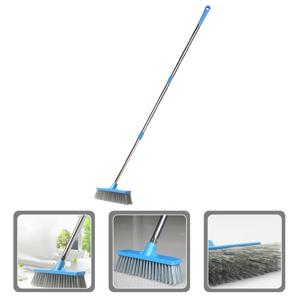 

Long Rod Hard Bristle Cleaning Brush Handled Scrub for Bathroom Floor Tiles Outdoor Toilet Tile Scrubbing Hard Floor Brush 114CM
