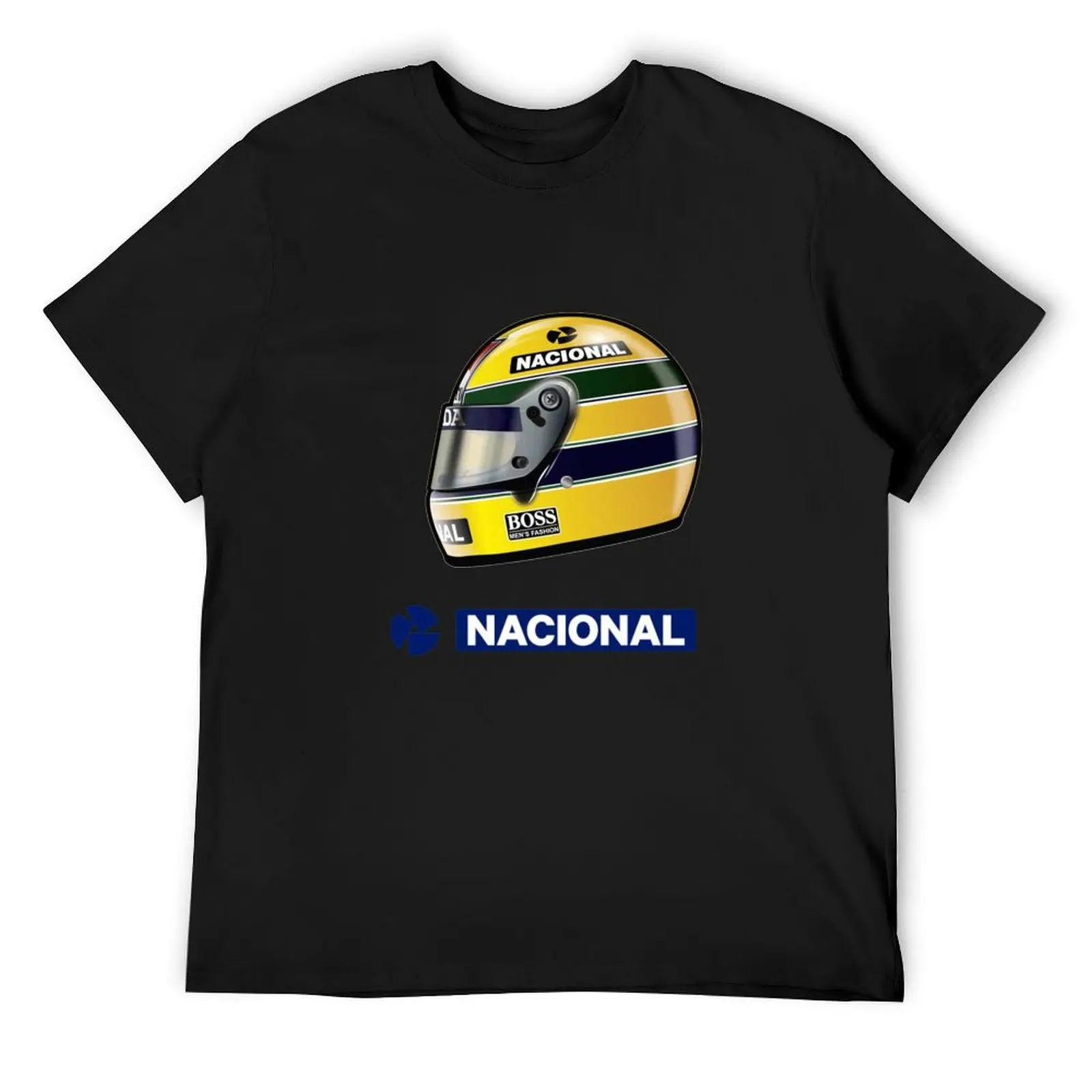 

Ayrton SENNA helmet nacional T-Shirt customizeds cotton graphic tees anime figures Men's clothing