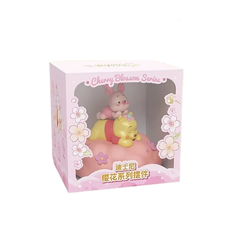 Cartoon Winnie The Pooh Sakura Theme Night Light Model Bedroom Bedside Lamp Accompany Children wake up to night toy gift