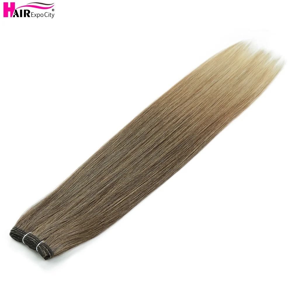 Bone Straight Synthetic Hair Bundles Ombre Blonde Hair Weft Super Long 26 Inch Straight Hair Weave Extensions