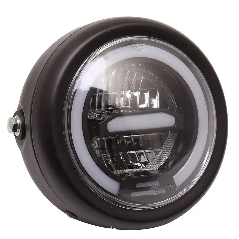 

For Honda Yamaha Suzuki Harley Sportster CG/GN Universal 6 Inch Round Head Light LED daytime Running light Retro Flashing Lamp