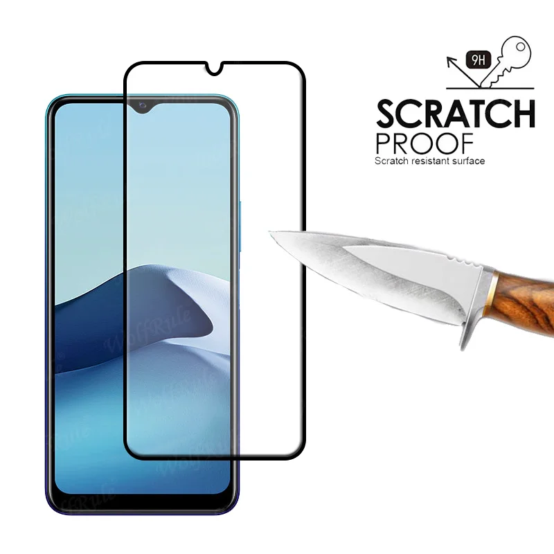 6-in-1 For Vivo Y20 Glass For Vivo Y20 S G Tempered Glass Full Glue Screen Protector For Vivo Y21S Y33S Y53S Y20S Y20 Lens Glass