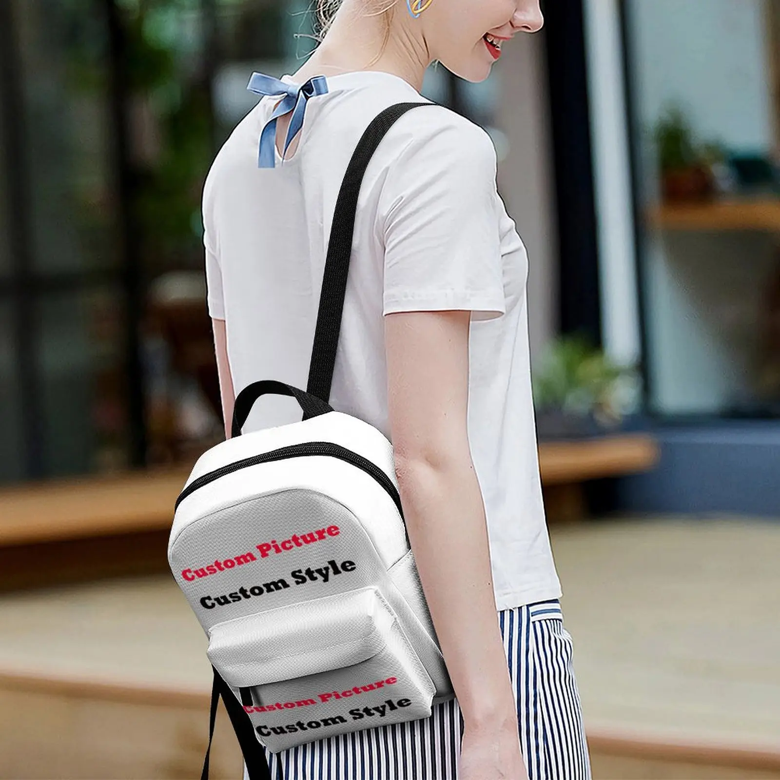 حقائب ظهر نسائية غير رسمية مخصصة من بولينيزيا نمط شعار نص صور عالية الجودة متينة مقاومة للاهتراء حقائب ظهر عصرية #5