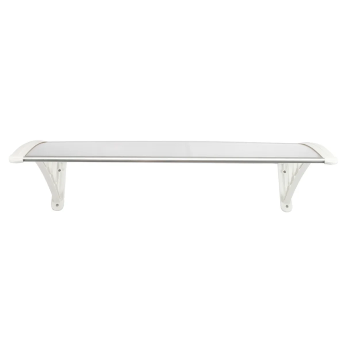 

40×32in Transparent PC Canopy | White Plastic Bracket with Al Strips - Sturdy & Windproof