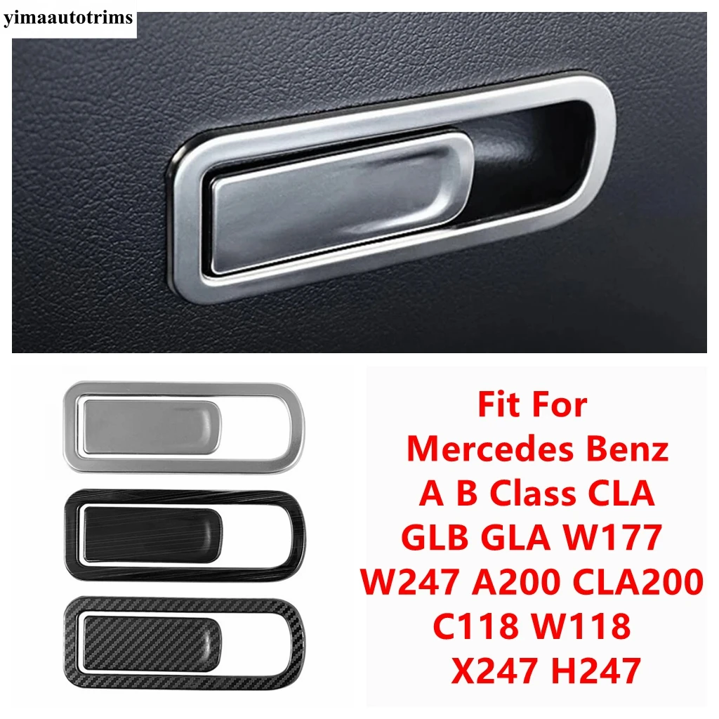 Car Copilot Glove Box Handle Cover Trim Accessories Fit For Benz A B Class CLA GLB GLA W177 W247 A200 CLA200 C118 W118 X247 H247