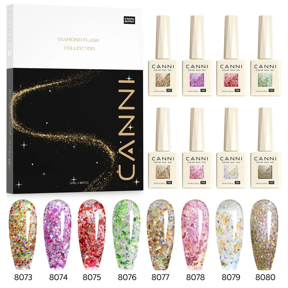 9 ml CANNI Cat Eye Nagel-Gel-Nagellack-Set, TPO-FREI, Soak Off UVLED Diamond Sparkle, wunderschöne Farbe, semi-permanent, EU-Standard-Gel-Nagel – Detail 18