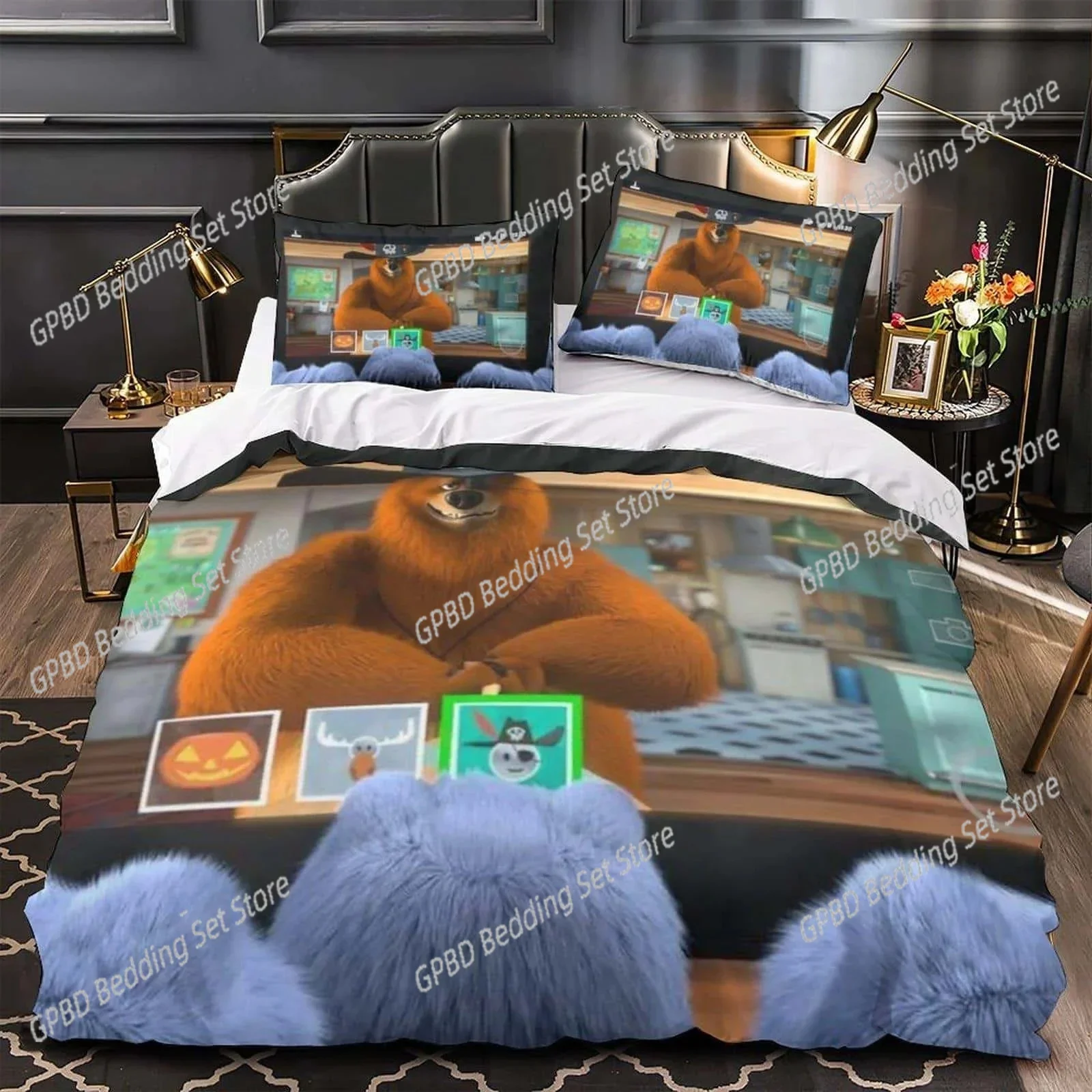 

3D Printed Anime Grizzy and the lemmings Bedding Set Bedroom Soft Modern Bedspreads Comefortable Duvet Cover Quilt Pillowcase