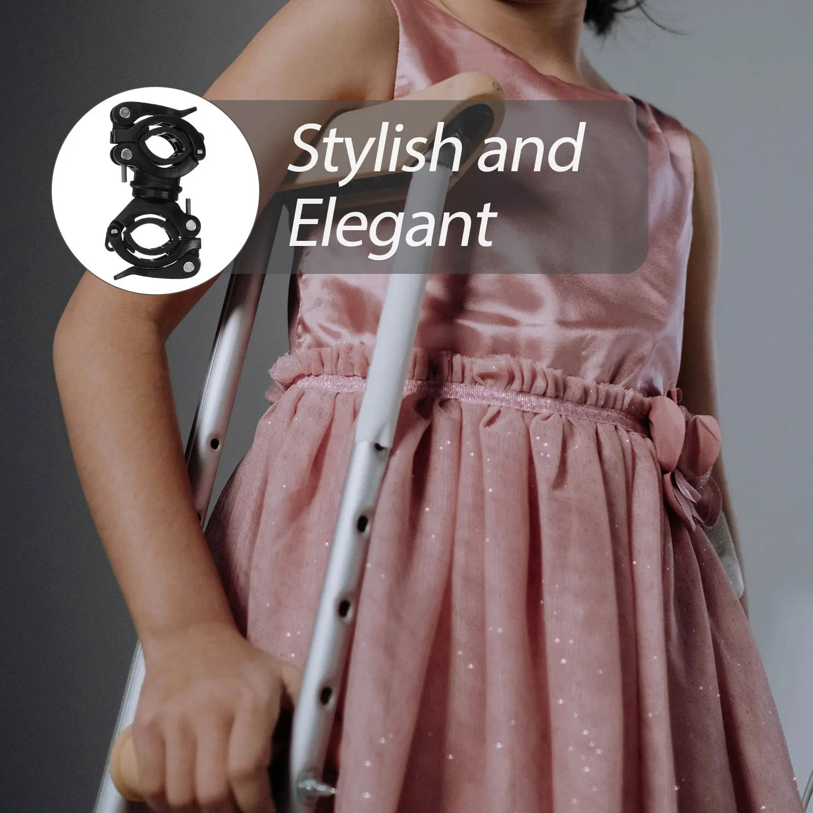 2Pcs Wheelchair Cane Holder Rotatable Walking Stick Holder for Wheelchair Crutch Mount Stand Easy Fix Secure Cane Support