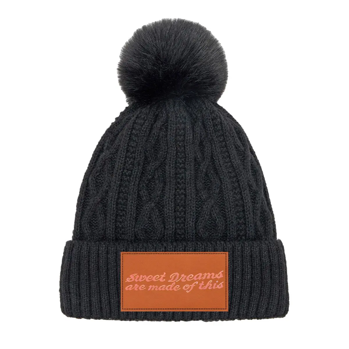 

Sweet Dreams Pop Echo Шикарная вязаная шапка с помпоном для свиданий, покупок на город