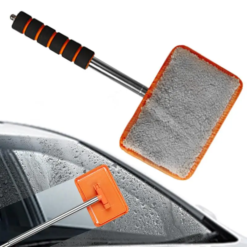 

Car Window Cleaner Brush Kit Windshield Cleaning Wash Tool Inside Interior Auto Glass Wiper With Long Handle Car Accessories