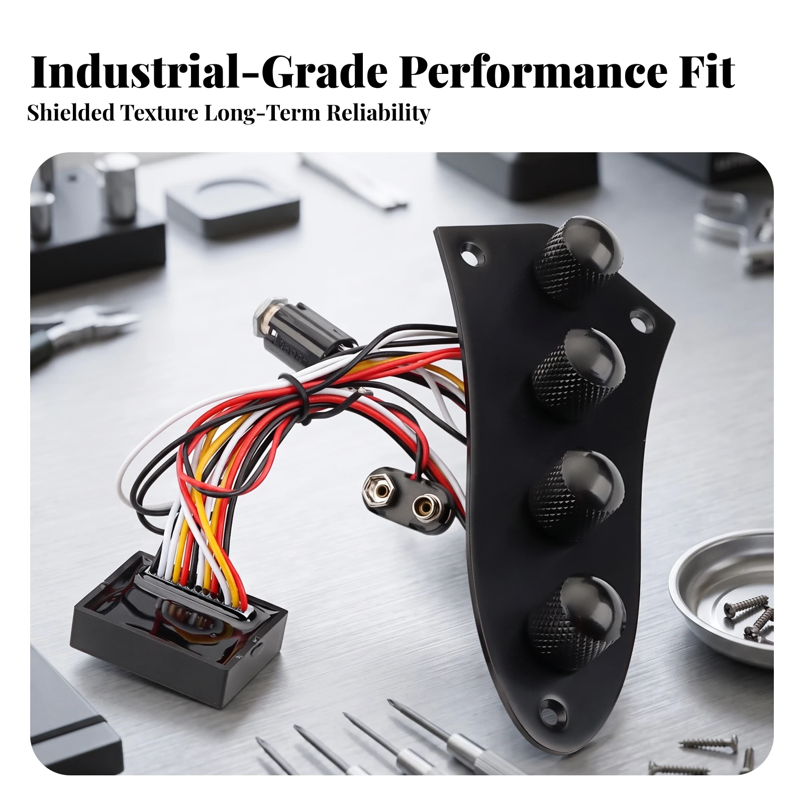 Guitar Control Plate Assembly Drop-Control Plate with Wiring Harness Hardware Long-Lasting Sturdy for Guitarists, Custom Builds