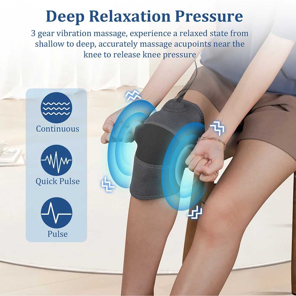 Electric Knee Massager Shoulder Elbow Massager 3 Modes Vibration Knee masajeador Knee Relaxation Air Pressure Kneading Massage