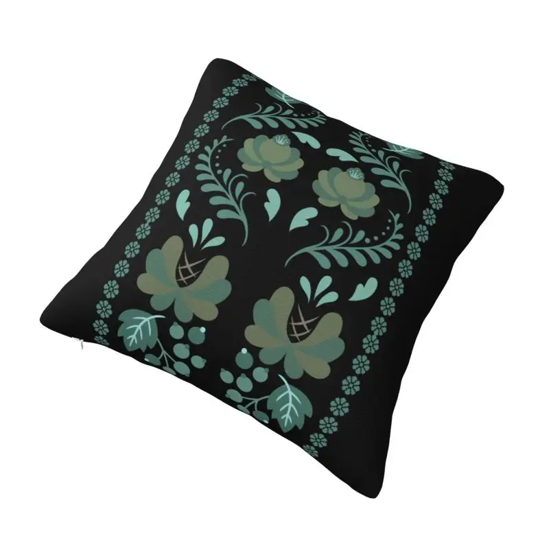 Custom Fashion Ukrainian Ornament Cushion Covers 40x40cm Polyester Vyshyvanka Pillow Case for Sofa Square Pillowcase