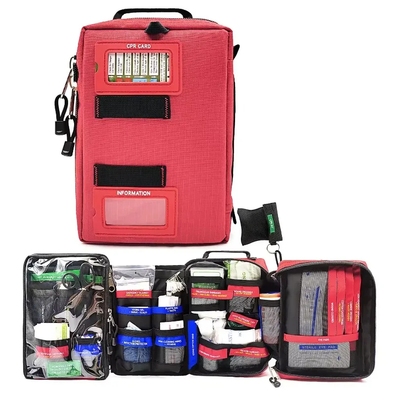 Outdoor Indoor 255 Handy First Aid Kits Lightweight Emergency Medical Kits Family Outdoor Car Trips School Hiking Survival Kits