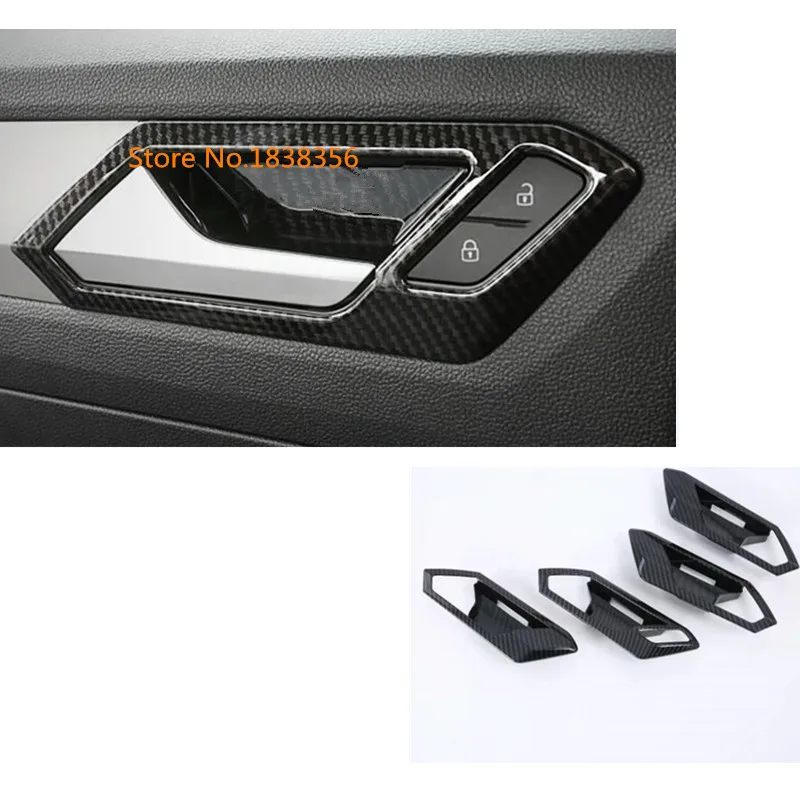 For Volkswagen VW T-ROC TROC 2017 2018 2019 2020 2021 Car Armrest Sticker Trim Door Inner Built Handle Bowl Frame Lamp Cover