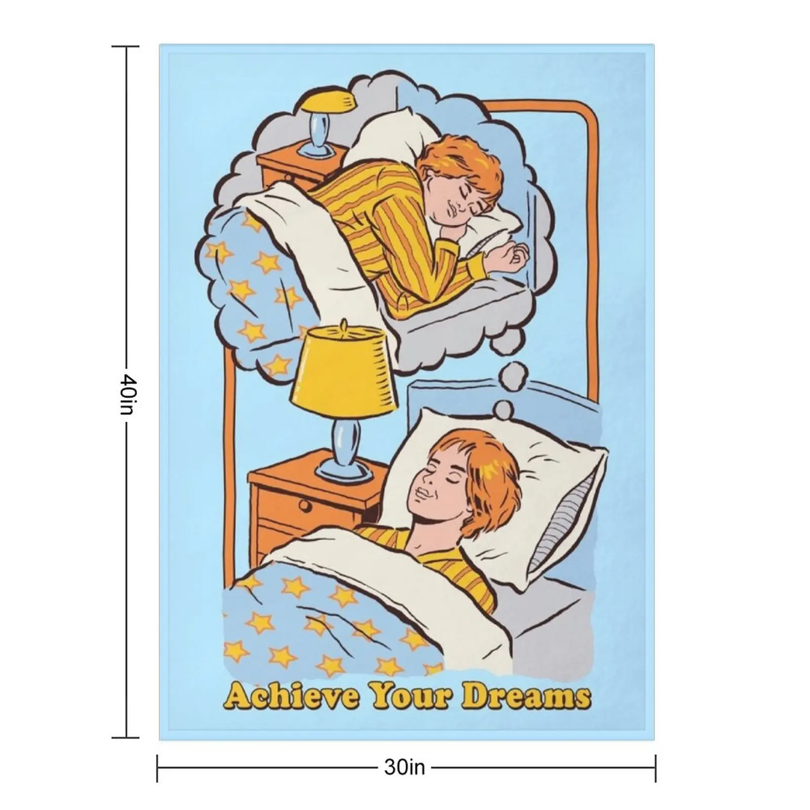 Achieve Your Dreams Throw Blanket Luxury warm for winter Luxury Thicken Flannel Fabric Blankets