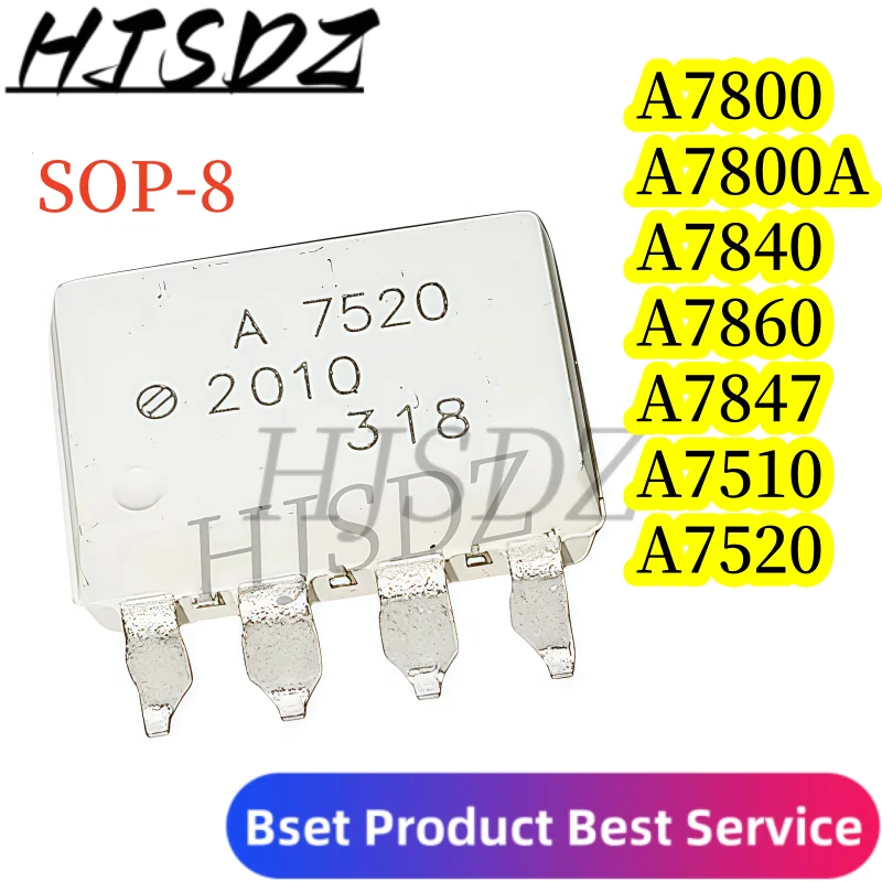20PCS/LOT Chips de piezas HCPL-7800 HCPL-7800A A7800 A7800A A7840 A7860 HCPL-7840 HCPL-7860, A7847, A7510, A7520, 10 HCPL-7847