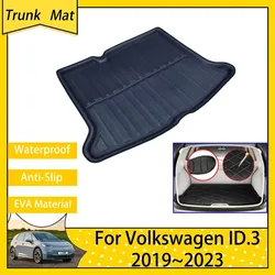 Car Trunk Mats For Volkswagen VW ID.3 ID3 ID 3 2019~2023 Anti-dirty Boot Carpet Cargo Pad Suitcase Rug Auto Accessories