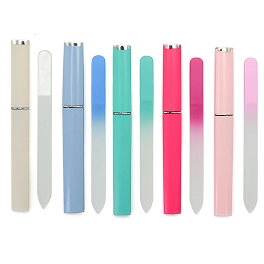 Free Samples Custom Logo Color Professional Nail Tools Durable Nail Glass Nail File Strap Box