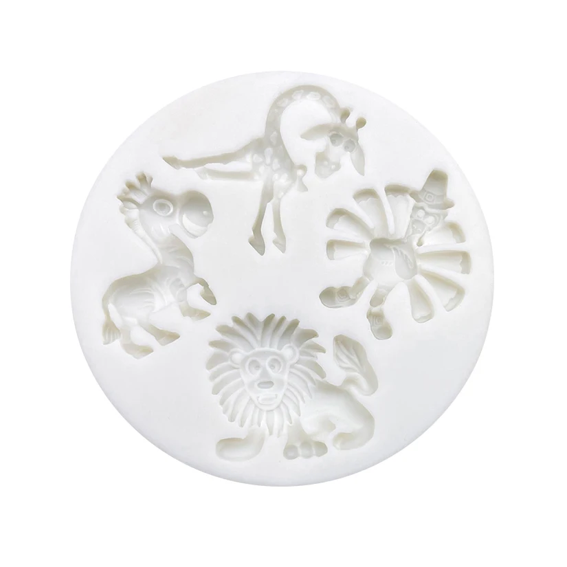 Cute Lion Warthog Mongoose Silicone Cake Baking Mold Sugarcraft Chocolate Cupcake Resin Tools Fondant Decorating Tools