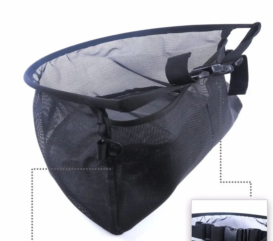 Maximumcatch FLSB/STBM Nylon Mesh Fly Fishing Stripping Basket with Flexible Rigid PVC Frame Quick-Dry Fly Fishing Bag