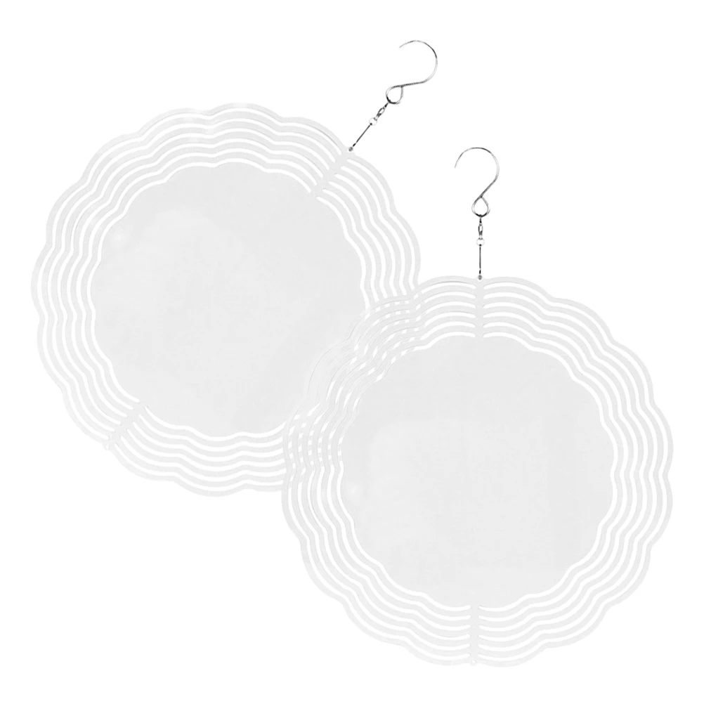 

2Pcs Metal Blank Wind Spinners Aluminum Sublimation Wind Spinner Blanks DIY Hanging Porch Garden Yard Decoration