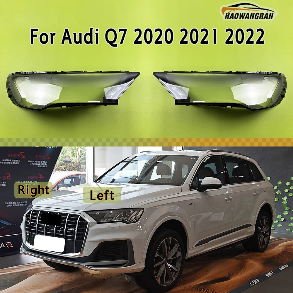 

Transparent Headlamp Cover For Audi Q7 2020 2021 2022 Headlight Mask Lampshade Lamp Shell Plexiglass Replace Original Lens