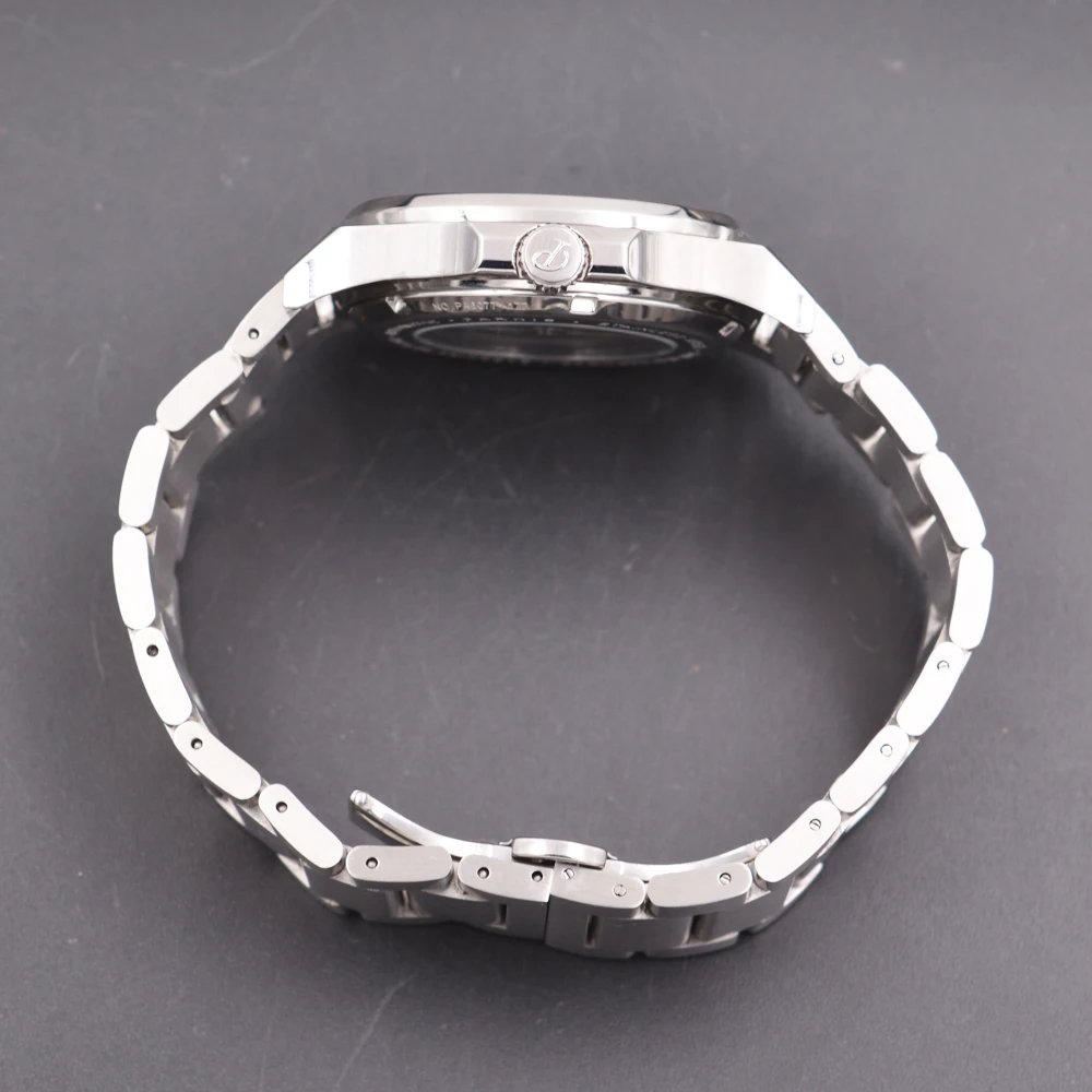 Fashion Parnis 42MM Black Dial Mechanical Automatic Men Watch Sapphire Crystal Calendar Wristwatches For Men reloj hombre Clock