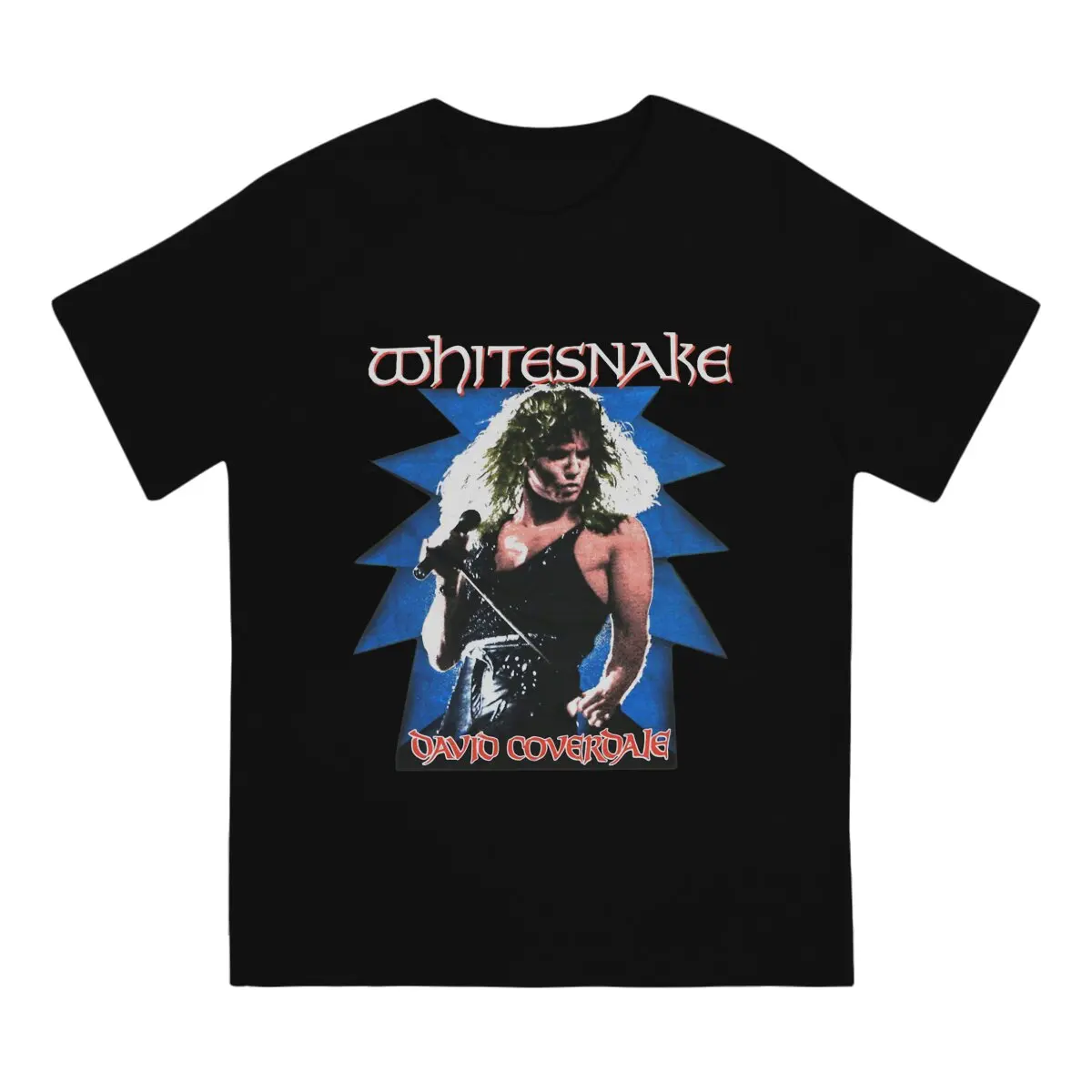 Men Rocker T Shirt Whitesnake Clothes Novelty Short Sleeve Crewneck Tees Summer T-Shirts