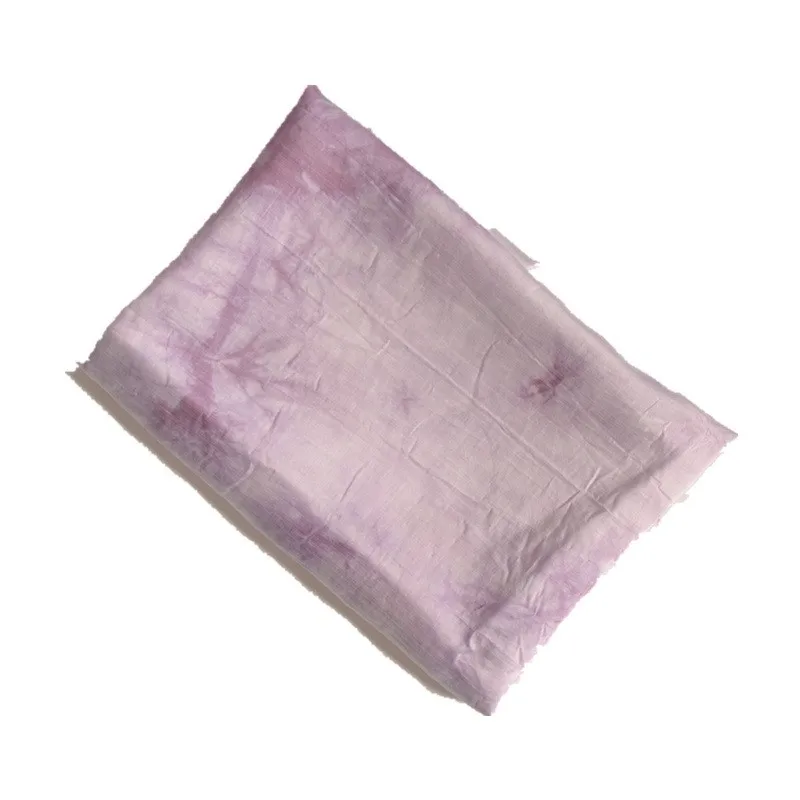 Satijn gemengde stof Vintage tie-dye Chinese inktstijl Hanfu shirt Cheongsam oud