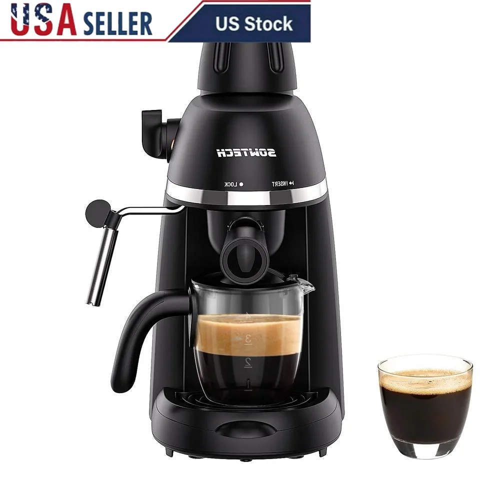 ماكينة كابتشينو اسبريسو 3.5 بار مع رغوة الحليب تخمير سريع 800 وات ماكينة صنع القهوة المحمولة 1-4 أكواب كوب تريتان خفيف الوزن #1