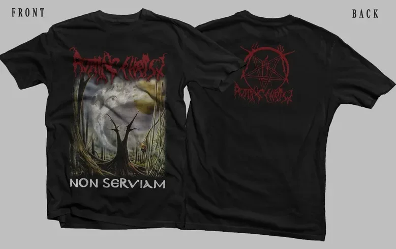 Dtg/Dtf 프린트 티셔츠-ROTTING CHRIST-비 Serviam - size- S,M,L,XL,2-3-4, 신제품