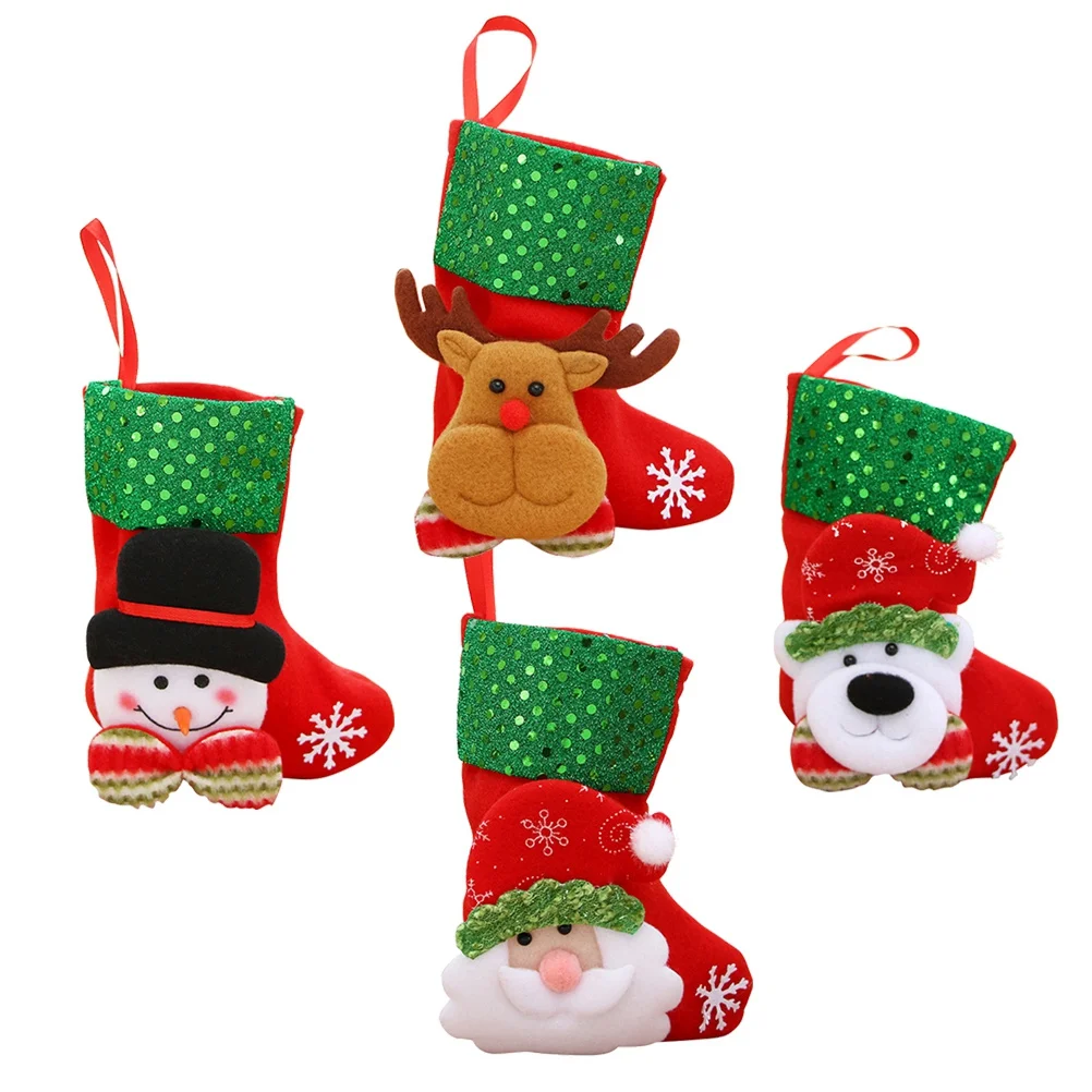 

12pcs Christmas Sock Hanging Ornaments Tree Decorations For Home Hotel Office Bar Xmas Party Decoration Wind Chime