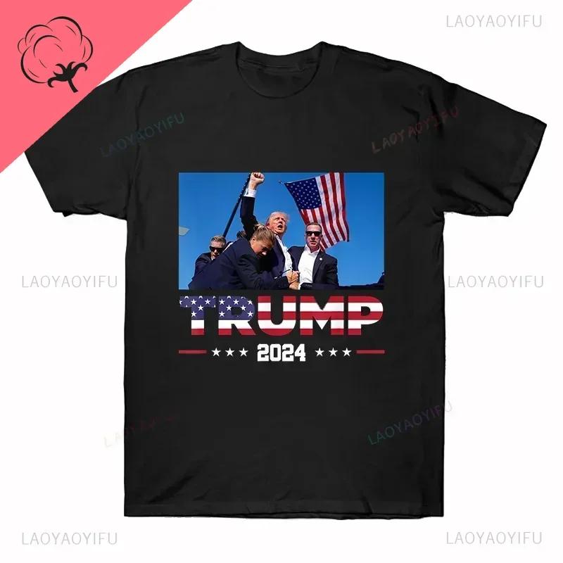 2024 Trump Rally Shooter Tshirt I Will Be Back T Shirts Funny Clothes Liberty Donald Trump Lgbt Liberty Trump If He Win Cotton