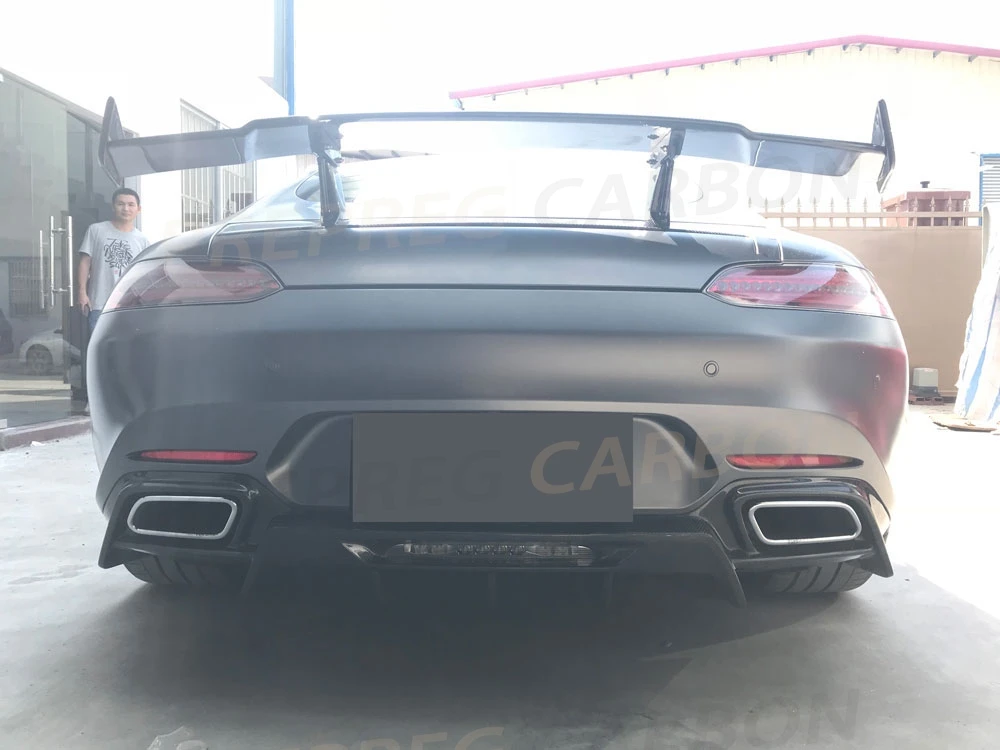 

Задний спойлер из углеродного волокна, хвостовое крыло багажника для Mercedes Benz GT GTS GTR AMG Coupe 2-дверный 2015-2019 + FRP, задний спойлер багажника