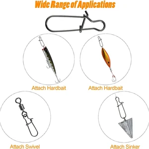 Fischerei aus Edelstahl, Schnapphaken, FastLock -Clip, Kampfzubehör, Barrel -Drehköder -Lure -Haken, 50 Stcs, 100 Stcs 8 Hauptverkäufe ANZOIS FISHING - №4