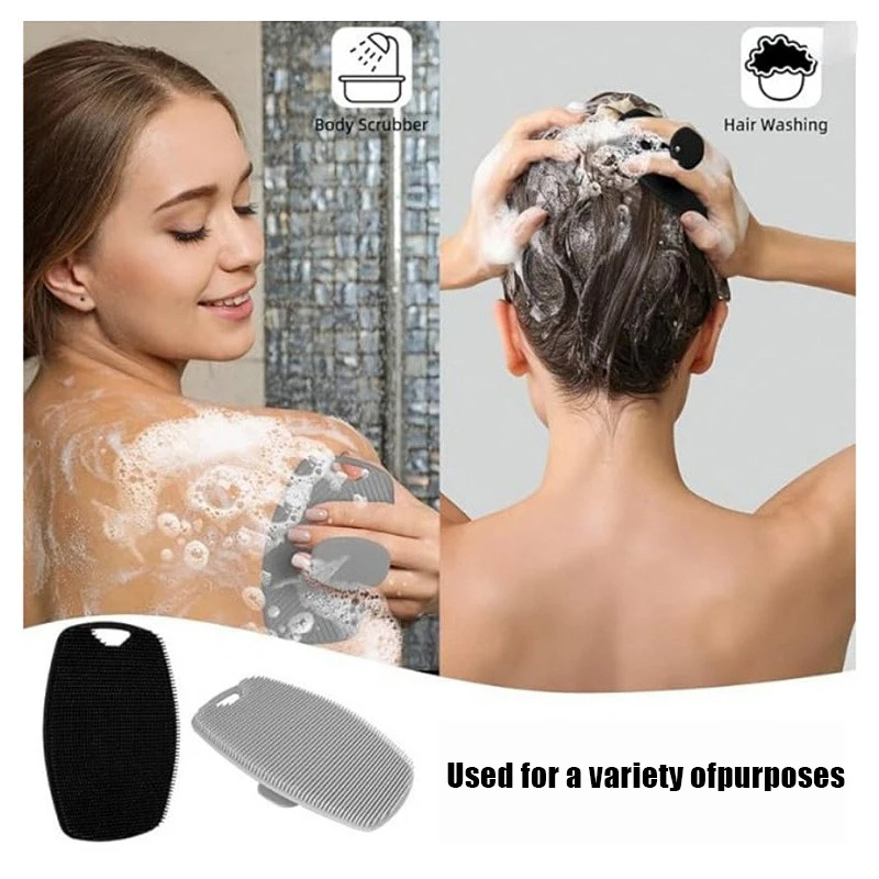 

1 шт., мягкая силиконовая отшелушивающая щетка для очищения лица, ручная щетка для очищения тела, нежная массажная щетка для ванны для мужчин