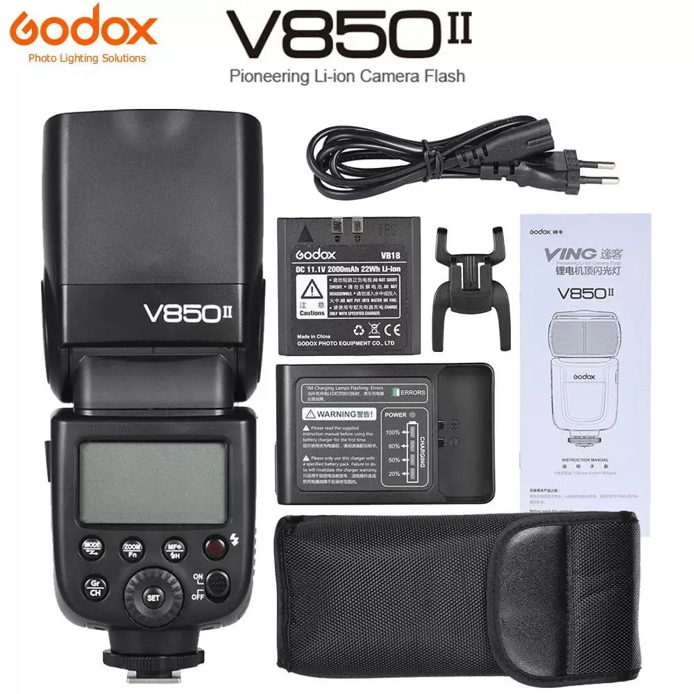 Godox V850II Li-ion Battery Camera Flash Speedlite for Nikon Canon Sony Fuji