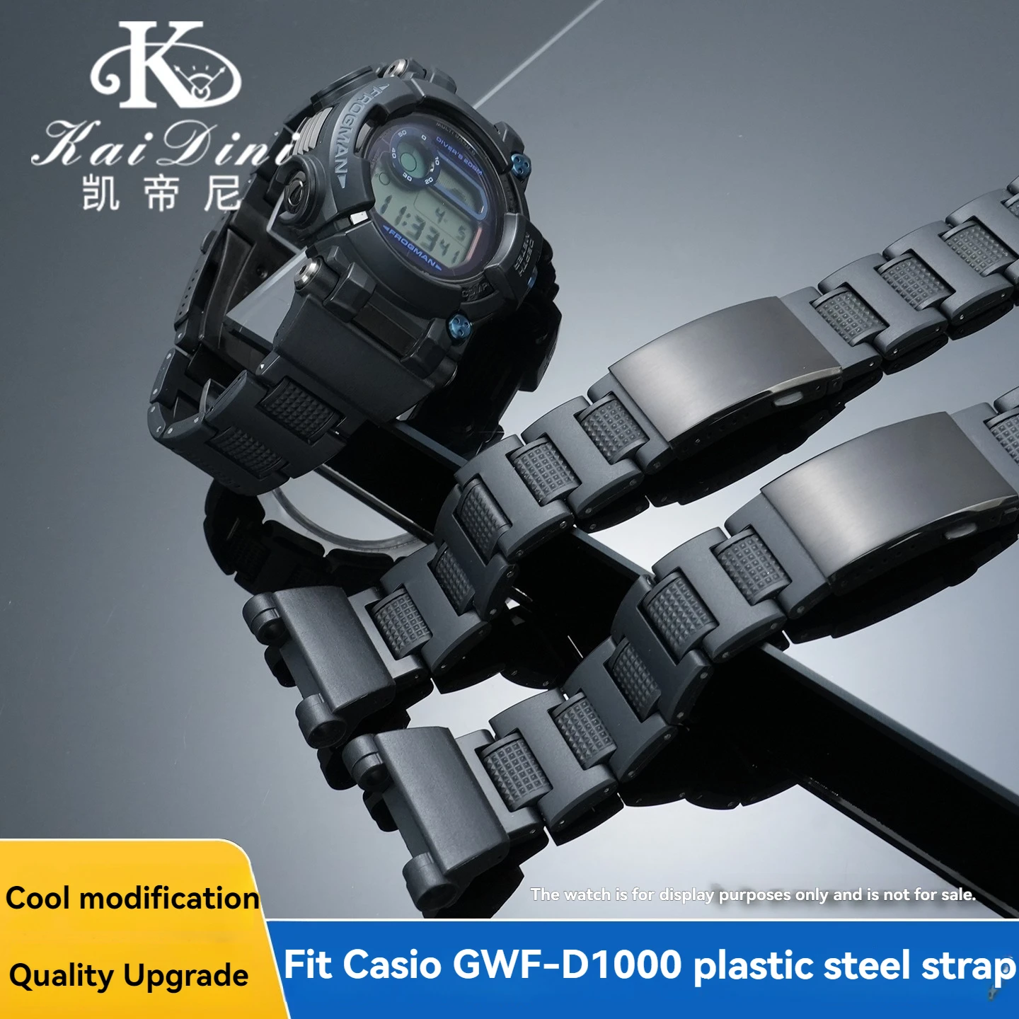 Modified lightweight plastic strap For Casio G-shock 3445 Sixth Generation Frogman GWF-D1000 plastic steel composite watchband