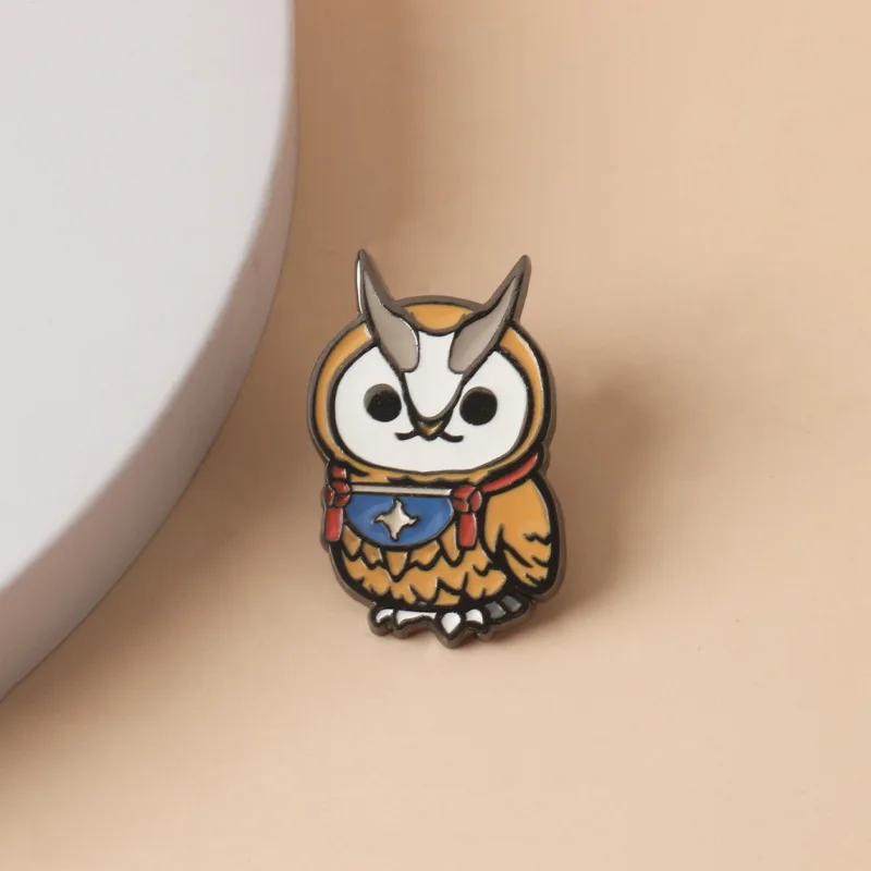 Game Monster Hunter Brooch Anime Cat Wolf And Owl Badge Lapel Unisex Clothes Denim Button Props Gifts image 6
