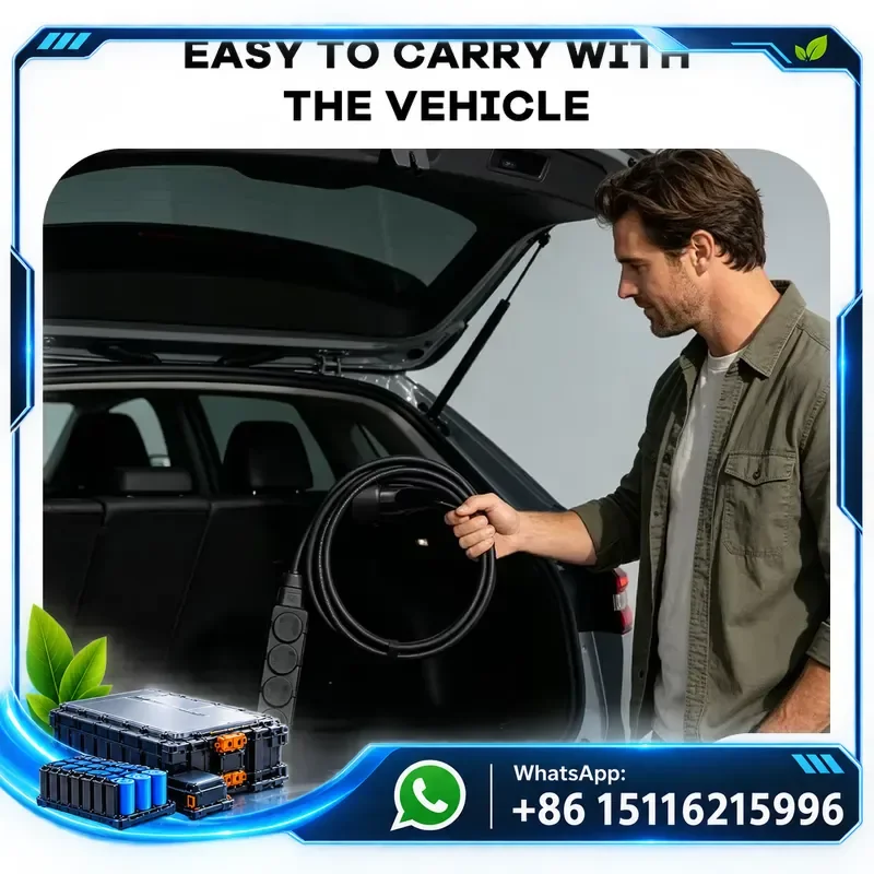 Mingze Custom 16A Portable EV Car Type2 V2L Discharge Gun AC Overcurrent Overvoltage Undervoltage Protection for