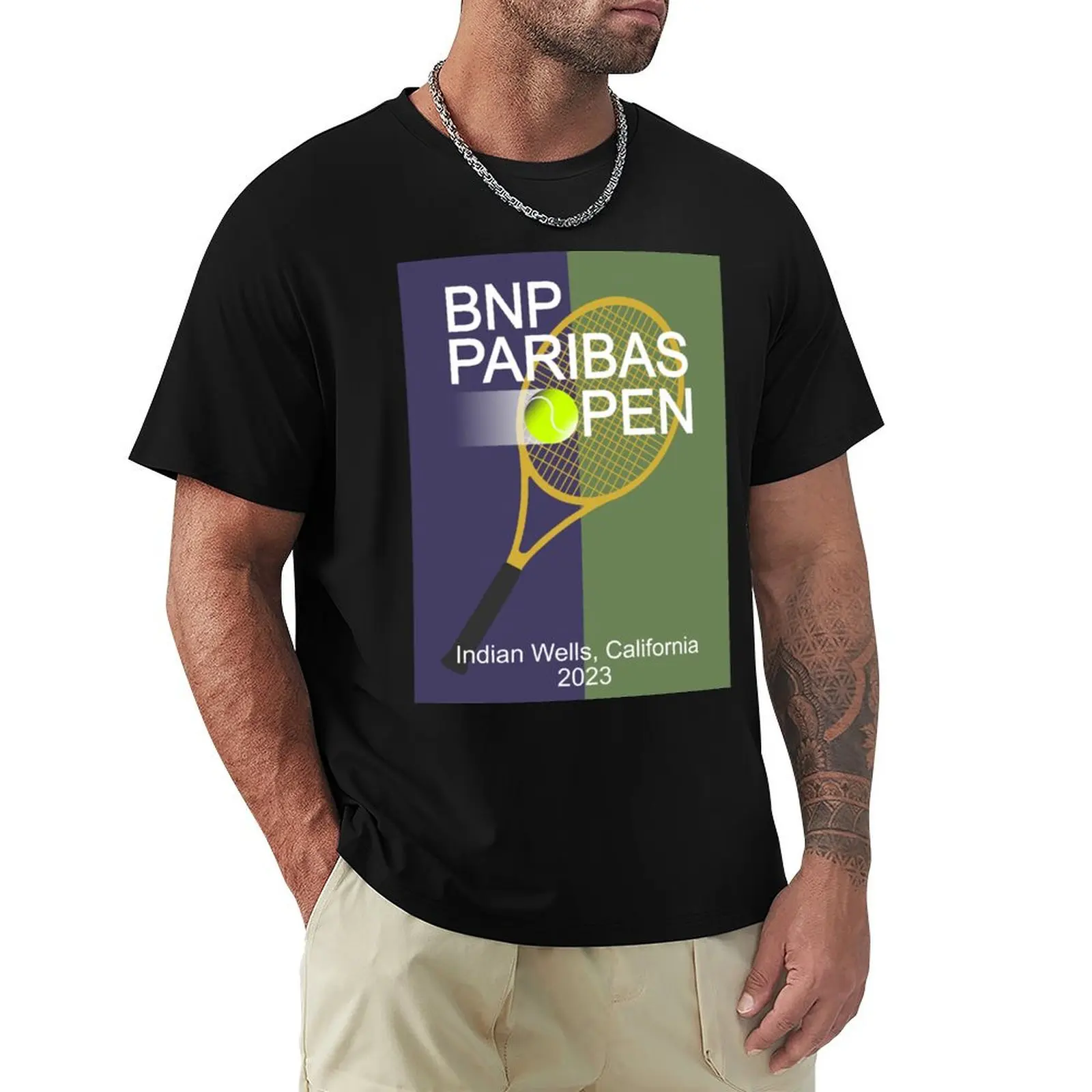 

Awesome 2023 BNP Paribas Open Tennis Design T-Shirt Breathable Gym Short Sleeve T-Shirt