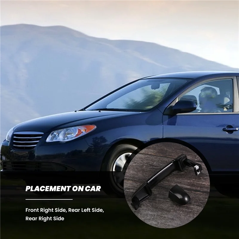 AY03-For Hyundai Elantra 2007-2012 مقبض الباب الخارجي الخارجي الأمامي الأيمن أو الخلفي 82651-2H000