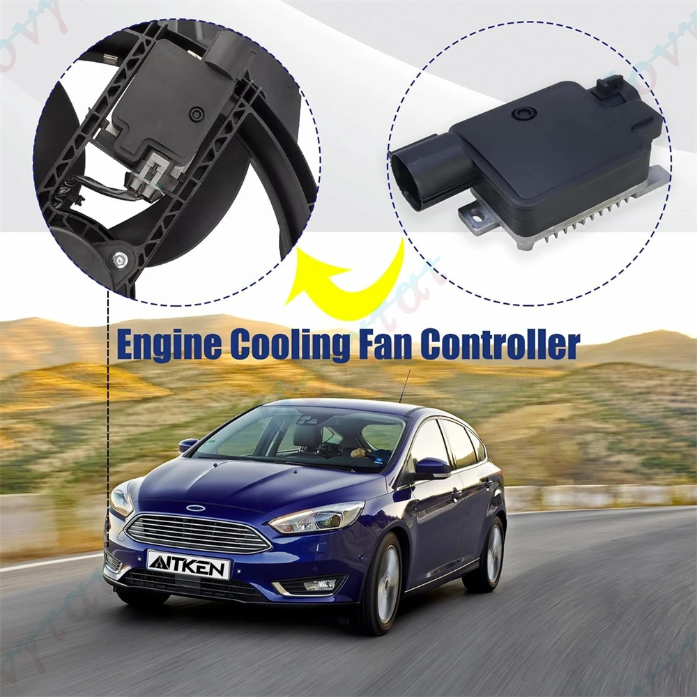 

6W1Z8B658AB Электрический модуль управления вентилятором охлаждения, реле блока радиатора ECU ECM для Ford Focus 2004-2012 Edge Lincoln MKX 2007-2015